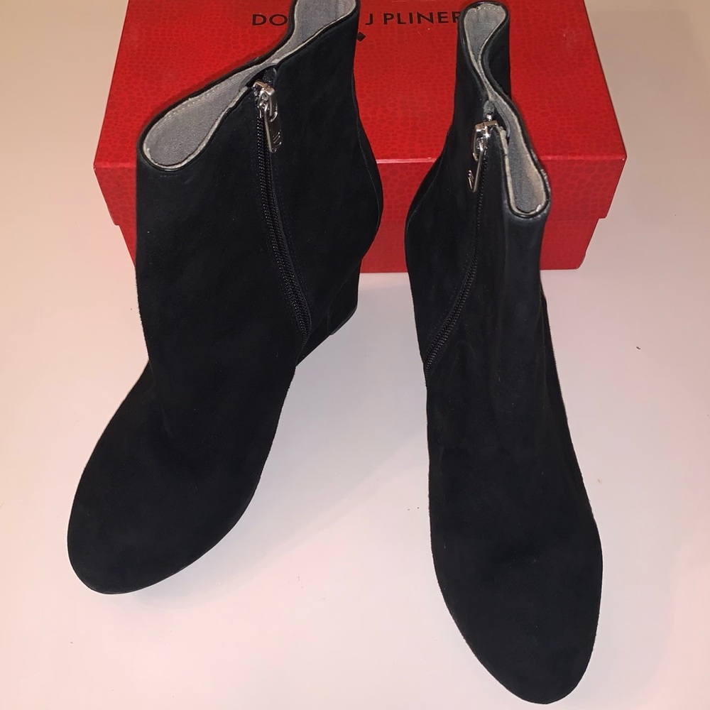 Rockport Black Adiprene By Adidas Suede Wedge Boots Size 9.5